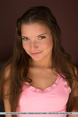 Lovely betty in a pink top and denim sho - XXX Dessert - Picture 1