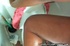 Perfect chocolate butt has to be carefully licked by master