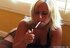 Lovely blonde cutie loves to smoke on the floor