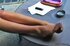 Young cutie shows her legs and lights up a cigarette