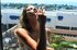 European chick enjoys her first cigarette in the morning