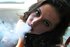 Slut showing her hot body and smoking a cigarette