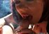 Redhead gives a nice blowjob and smokes a cigarette