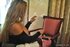Sexy blonde slut gets her tits teased while she smokes