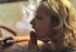 European slut sucks a dick and smokes a cigarette