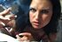 Smoking slut is ready to suck off her partner