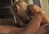 Passionate blonde lady smokes and sucks on a meat pole