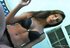 Hot babe in a sexy bra surely loves to smoke