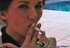 Sexy wifey loves to smoke outdoors by her pool