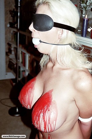 Tied up blonde MILF is ready for a rough - XXX Dessert - Picture 13