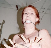 Super hot redhead slut gets tied up and humiliated