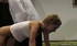 Short-haired blonde female gets her nice butt slapped