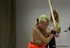 Female is going to humiliate tied up blonde sweetie