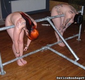 Two tattooed darlings get their sweet asses whipped