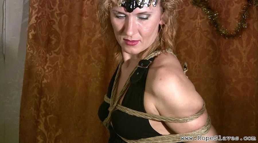 Blonde slut gets bondaged as a Christmas ce - XXX Dessert - Picture 4