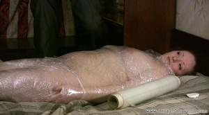 Fat girl gets wrapped in foil by her cra - XXX Dessert - Picture 11