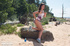 foxy hottie strips off