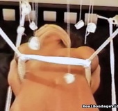 Well-shaped girl looks even amazingly being bondaged