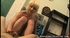 short-haired blonde gal sucks