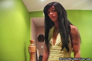 Petite brunette doll-face is attentively - Picture 14