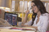 Cute office worker was dreaming about sex on her table