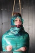 Kinky hottie gets tied up and wrapped in plastic