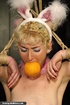blonde bunny gets gagged