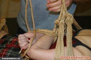 Cute little gal gets waxed and tied up r - Picture 4