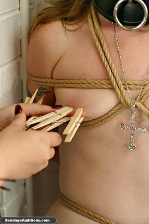Great looking gal loves clothespins on h - XXX Dessert - Picture 9