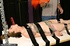 Hottie gets tied up and teased by many dildos