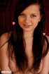 cute chick displays her
