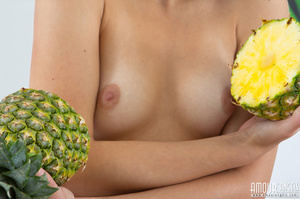 Russian teen in high heels posing with a pineapple - XXXonXXX - Pic 13
