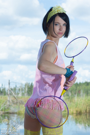 Young tennis girl having naughty fun outdoors - XXXonXXX - Pic 2