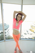 red teen gym outfit