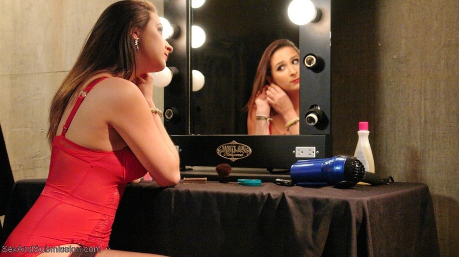 Brunette gal in a red corset gets tied up and nailed hard - XXXonXXX - Pic 3