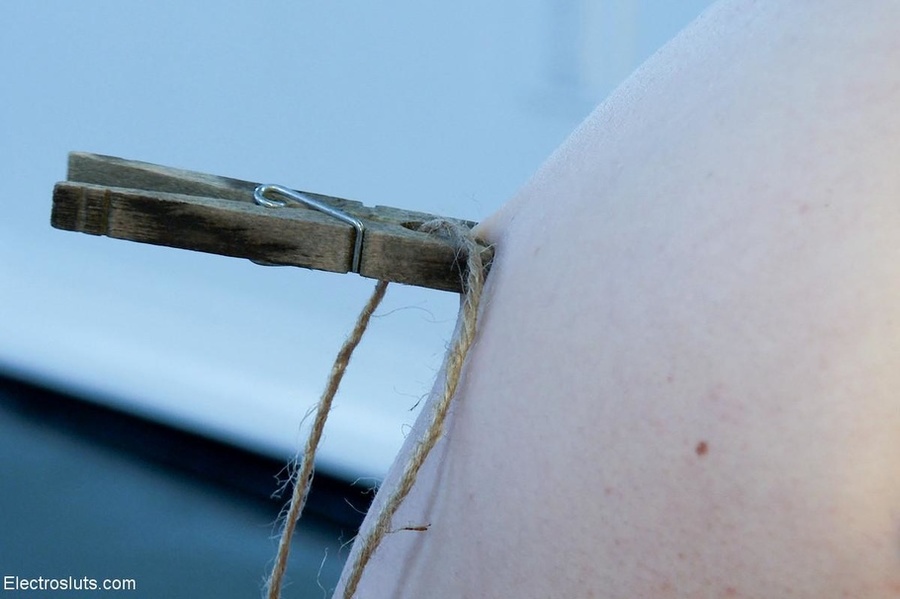 Clothespins pinch a bitch who is partially  - XXX Dessert - Picture 16