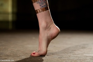 Suspended slave with artistic tattoos lo - Picture 3