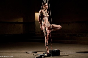 Suspended slave with artistic tattoos lo - Picture 9