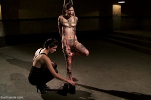 Suspended slave with artistic tattoos lo - Picture 13