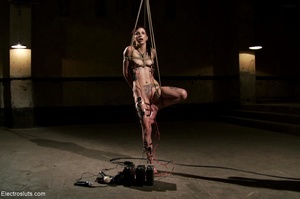 Suspended slave with artistic tattoos lo - Picture 17