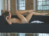 Lonely hot brunette in silky night dress explores sexy body and pussy