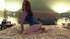 redhead babe teases blue