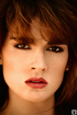 classy brunette model showing