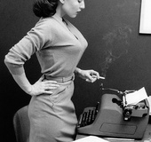 Naughty 50's Playboy model showing her sex appeal