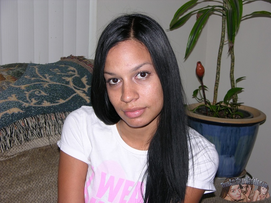 Hot chick with foxy body grabs and pumps a bald dude's dick on a brown bed before she peels off her white shirt, jeans shorts and black panty then reveals her pierced tits and ravishing pussy. - XXXonXXX - Pic 1