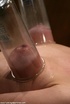 Doll with natural tits got machine fucked on the sofa
