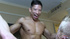 Two muscle titans go at each other with great ferocity in hot, shower