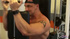 Large, musculous guy with red cap on shows a session of self pleasuring