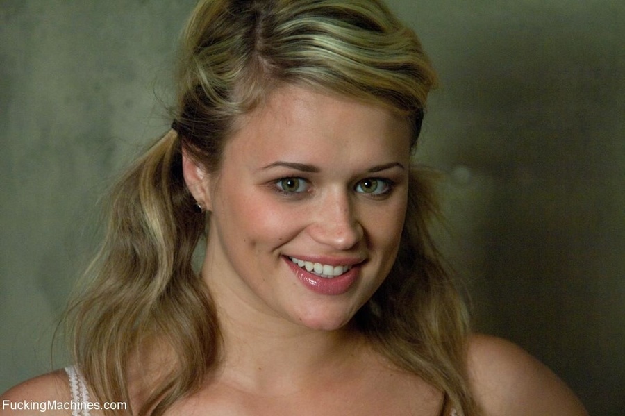 Tied up blondie is ready to drill her fine  - XXX Dessert - Picture 1