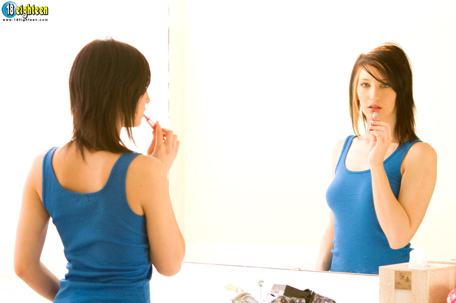 Welcoming damsel in a blue shirt and white  - XXX Dessert - Picture 3